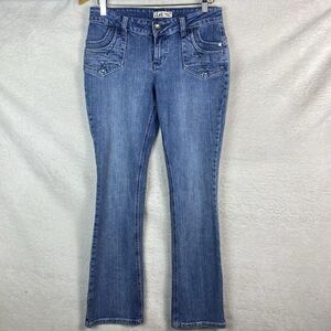 L.E.I Y2K‎ Ashley Trouble Bootcut Blue Jeans Women's Size 9 Low Rise 2000s